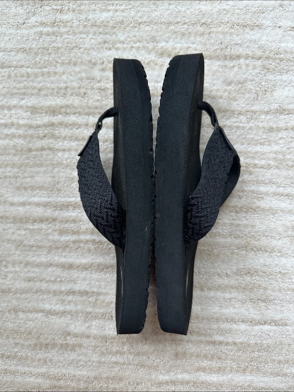 Teva Terrain Black Black Quilted Straps Flip Flops Sandals Womens Size 9